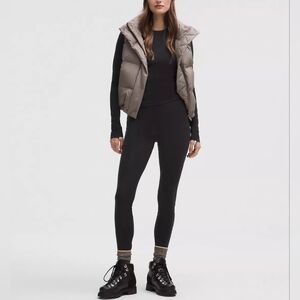 NWT - Wool-Blend Base Layer Tight 28" - Large - Black Light Ivory